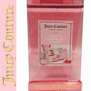 Juicy Couture Home Glitter Logo Tablet & Cookbook Acrylic Holder